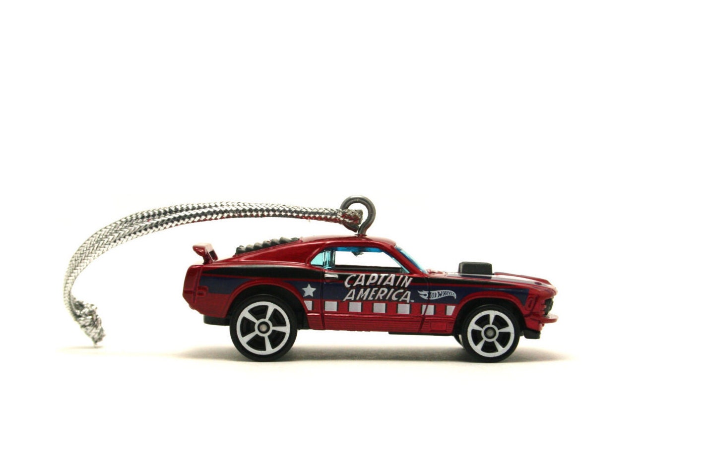 captain america 1970 ford mustang mach 1 wheels by mustang christmas ornament