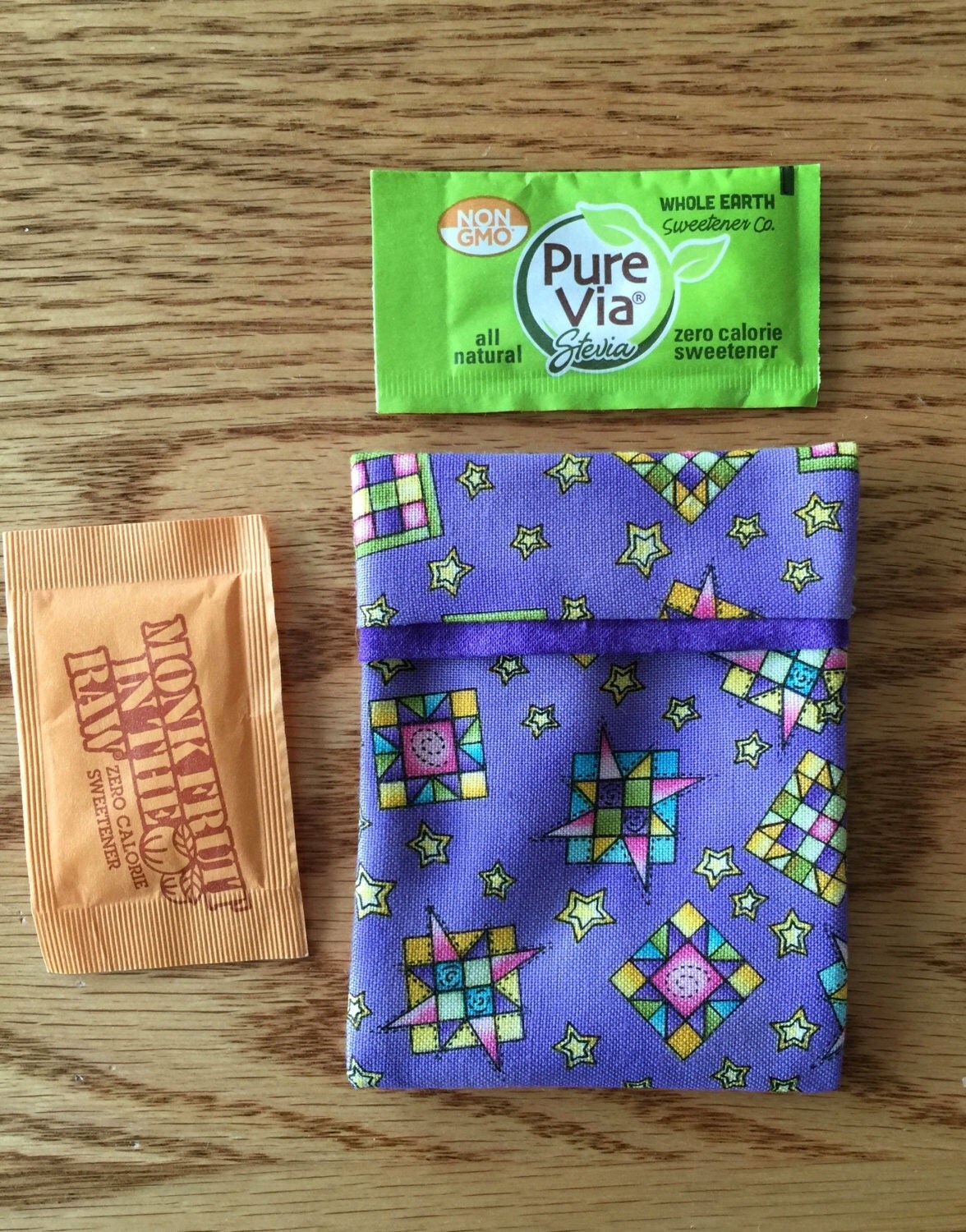 Sugar Packet Holder Travel Case for purse or pocket holder