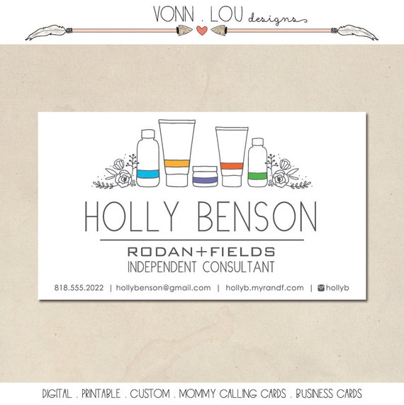 printable rodan and fields business cards by VonnLouDESIGNS