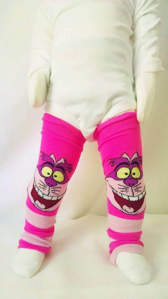 Cheshire Cat leg warmers for baby toddler or child Alice in
