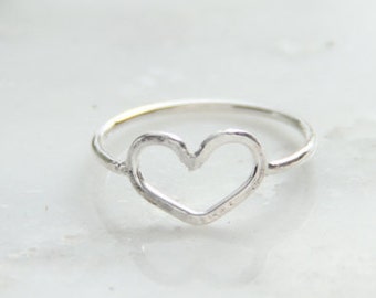 Items similar to Double Heart Ring 925 Sterling Silver on Etsy