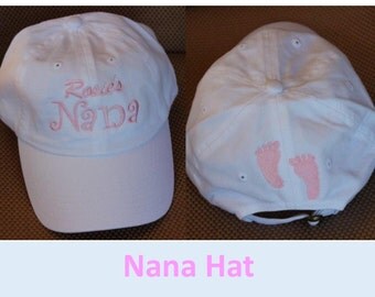 Monogrammed Ball Cap For NANA /Baby Shower Gift/Announcement Gift/ Grannie Gift