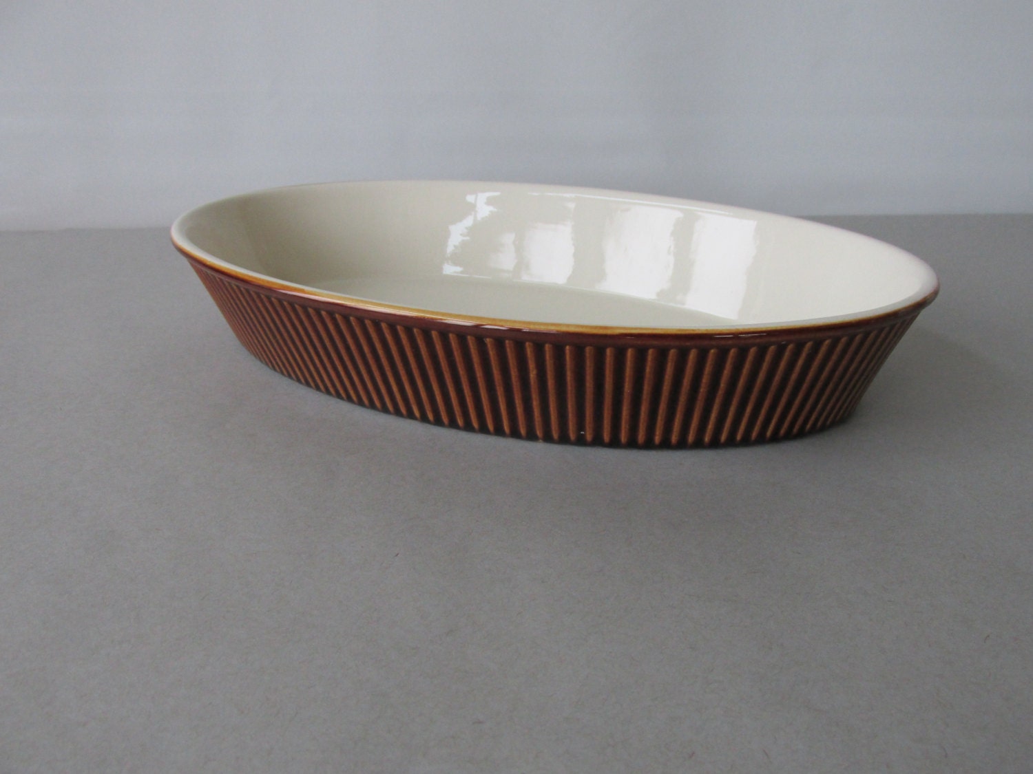 Vintage Villeroy & Boch Oval Casserole / Gratin Dish brown