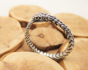 Ouroboros ring snake ring wedding engagement ring sterling silver