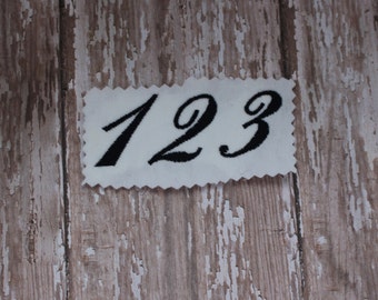 Script Numbers Embroidery Design - Number-Font - 1 - 2 - 3 - Embroidered Number - Digital Download