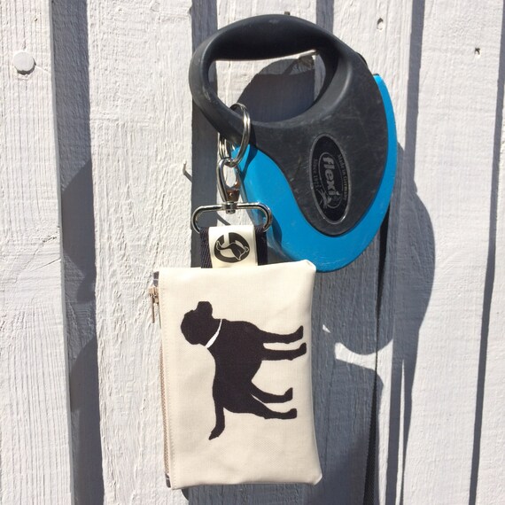 Dog poop bag holder coin purse with clip on buckle gift for