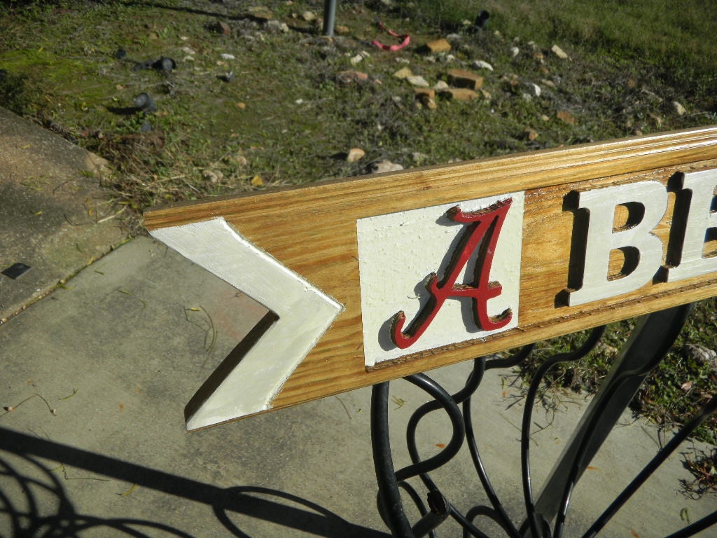 Wooden Carved Street Sign Directional Custom Designed