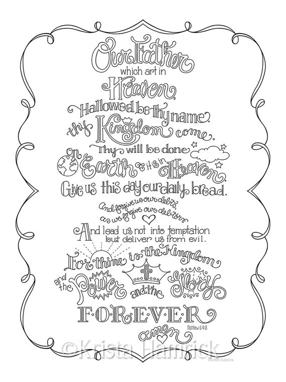 Coloring Pages For The Lord's Prayer 1