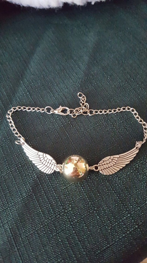 Harry Potter Golden Snitch Bracelet by NerdGeekandBeyond on Etsy