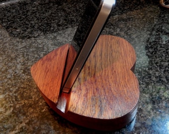 Smart Phone Stand, Tablet Stand, Mahogany, Christmas Gift, Anniversary Gift, Tech Accessory, Gift for Her, Gift For Him, Birthday Gift,