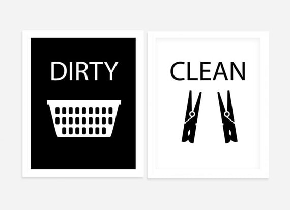 dirty laundry signs
