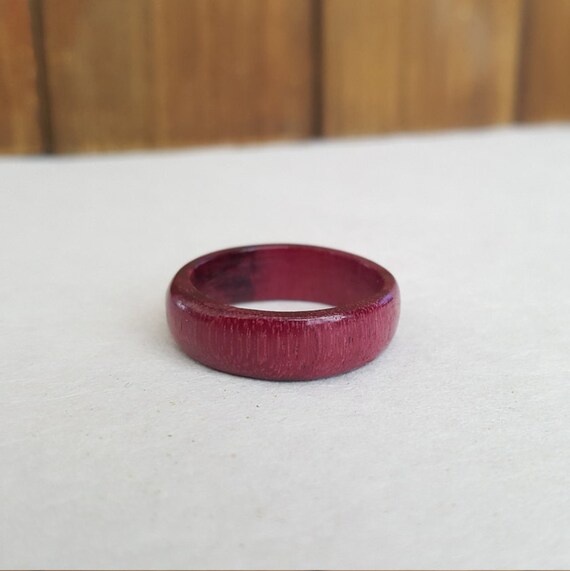 Solid Purple Heart Wood Ring 5th Anniversary by SillyFoxSleepyBear