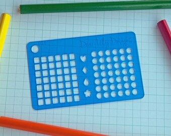 Habit Tracker, Planner Stencil, Bullet Journal Stencil - 014 (Credit Card Size Stencil)