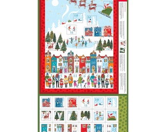 Fabric advent calendar kit - Make your own advent calendar - Christmas fabric - Advent calendar panel - Makower fabric - Wonderland