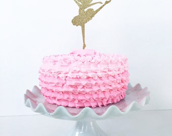 Ballerina Cake Topper / Customize Age / Birthday Girl Cake Topper / Ballerina Party / Dance Party / Dessert Table Decor