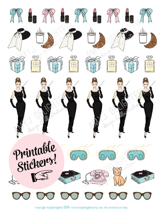 Printable Breakfast At Tiffany S Stickersdigital File