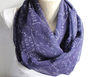 Mathematics Scarf Math Teacher Gift Sacred Geometry Graduation Party College Student Gift for Her Women Accessories