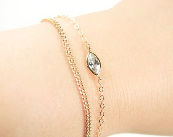 Leolani bracelet - gold bracelet, chain bracelet, gold chain bracelet, layering bracelet, gold bracelet, dainty bracelet, maui, hawaii