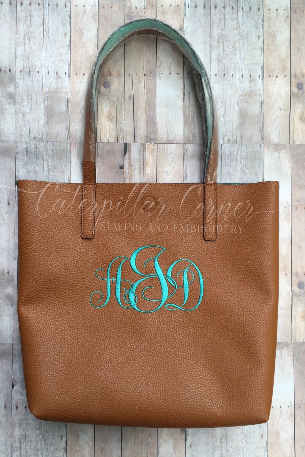 Monogrammed purse Monogrammed Tote Monogrammed Faux Leather