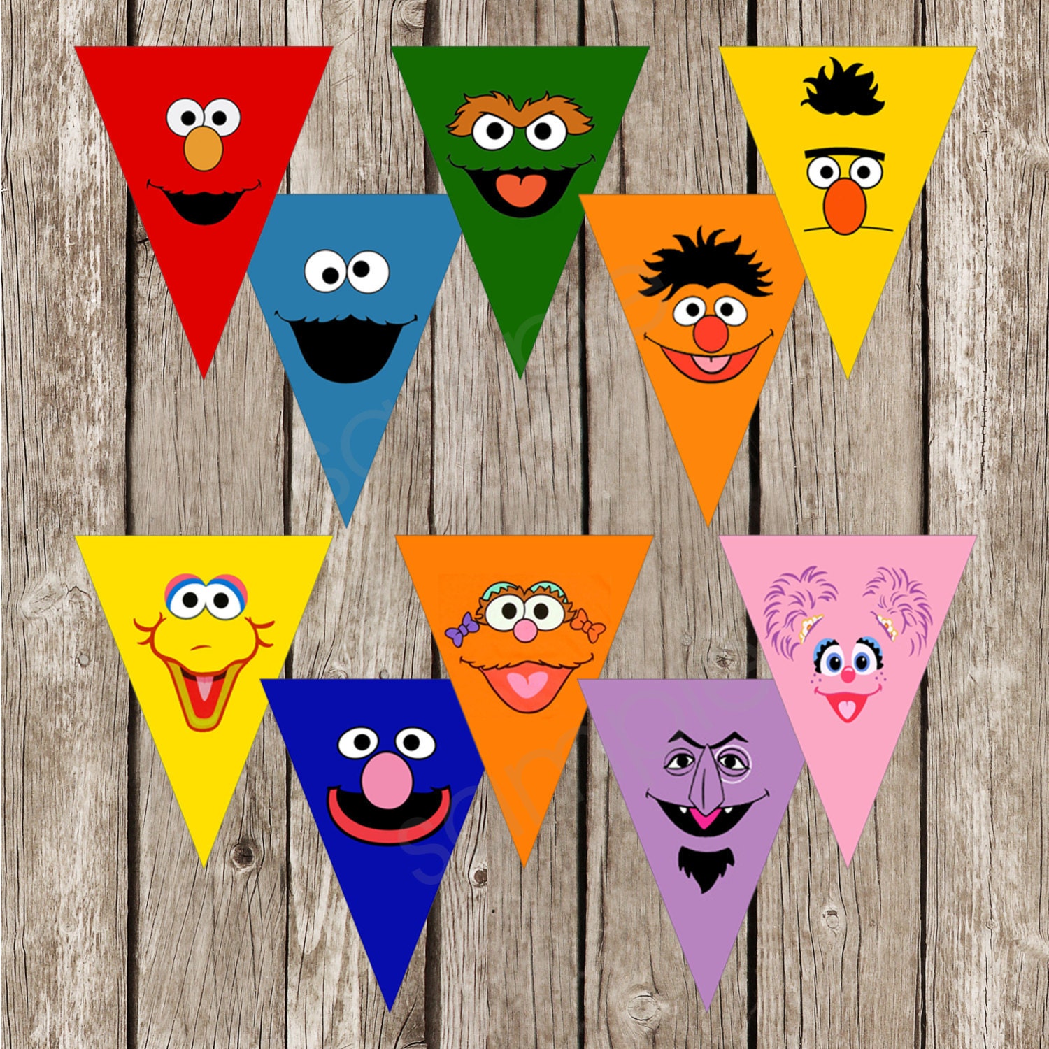 Sesame Street Faces Banner Sesame Street Cutouts Sesame 