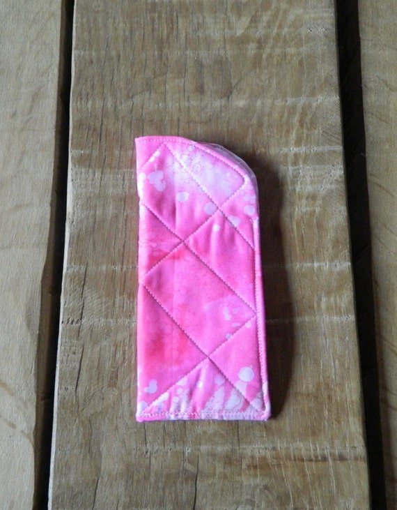 Sparkly Pink glasses case Fabric Specs pouch Sunglasses