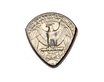 Quarter Coin Guitar Pick Handmade in America with FREE Shipping!