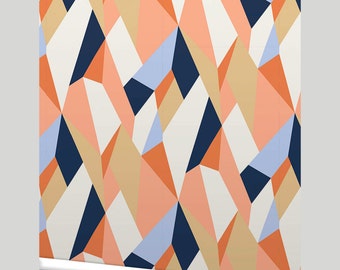 Moderne Geometric Peel 'n Stick Wallpaper Custom Lengths to 15 feet