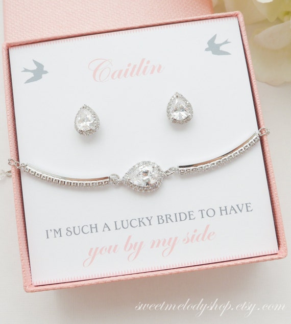 Bridesmaid Jewelry Set Personalized Bridesmaid Ts 0270