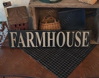 STENCIL, Farmhouse, 24"x5.5", reusable plastic mylar stencil, farm stencil, primitive stencil, sign making, craft stencil, NOT A SIGN