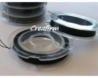 10 m wire black 0.45 mm crinelle cable