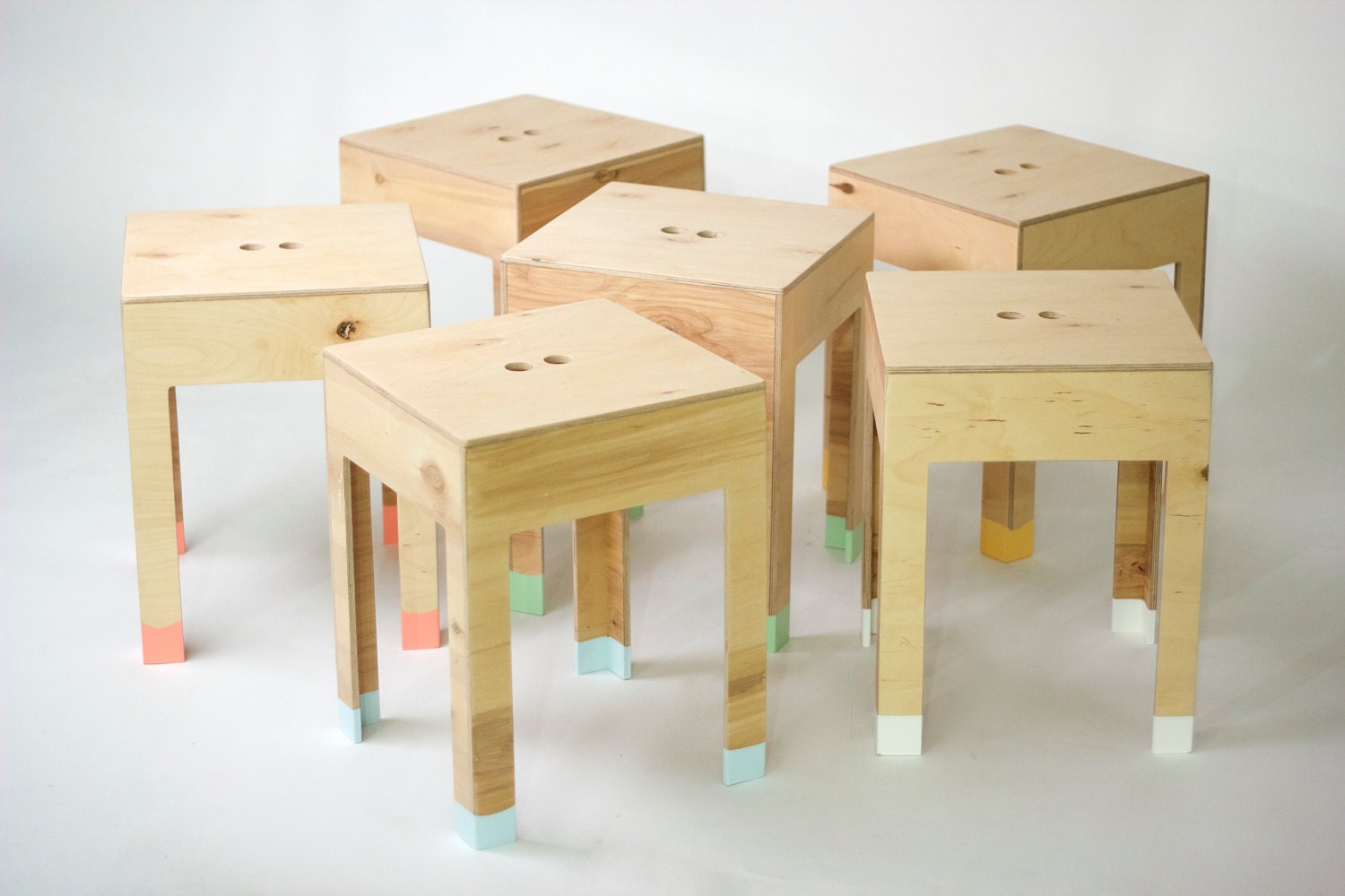 6 Kesselhaus plywood stools