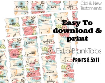 Bible Tabs - Printable Bible Tabs - Bible Journaling tabs - Bible Journaling - Tabs for Bible - Inspire Bible Tabs