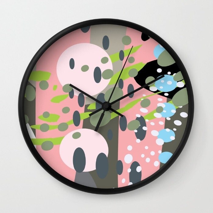 Modern wall clock Abstract art clock contemporary round