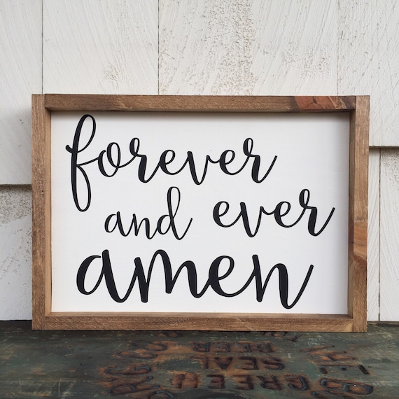 Forever And Ever Amen Framed Wood Sign Randy Travis Song