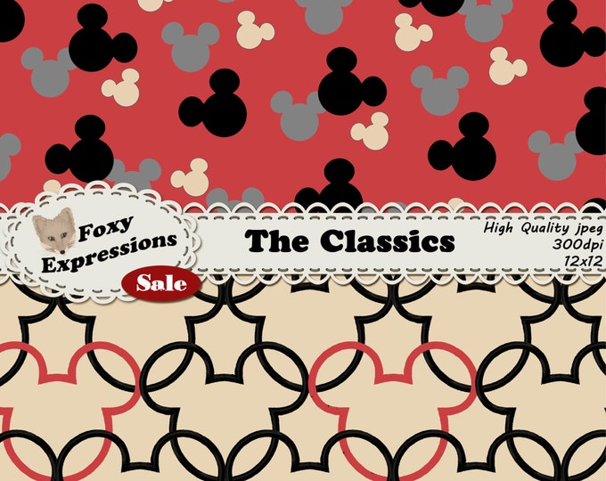 The Classics inspired by Vintage Mickey and Minnie. The pack comes in faded yellows, reds, blacks, and tan. Ears, hands, shorts, hats & more