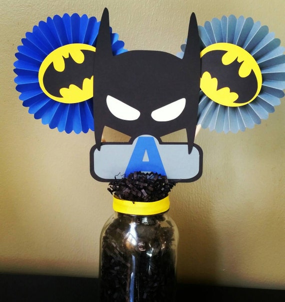 Batman Centerpiece Batman Rosette Batman Birthday Batman