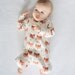 Baby Sleepsuit - Fox Sleepsuit, Fox Dungarees, Fox Romper, Fox Clothes, Baby Fox Dungarees, Baby All In One, Toddler Romper, Winter Romper