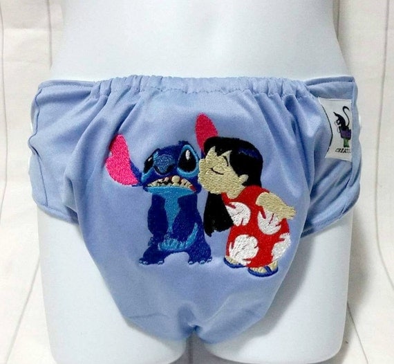 Blue Alien Embroidered Cloth Diaper Hawaii Cloth Diaper