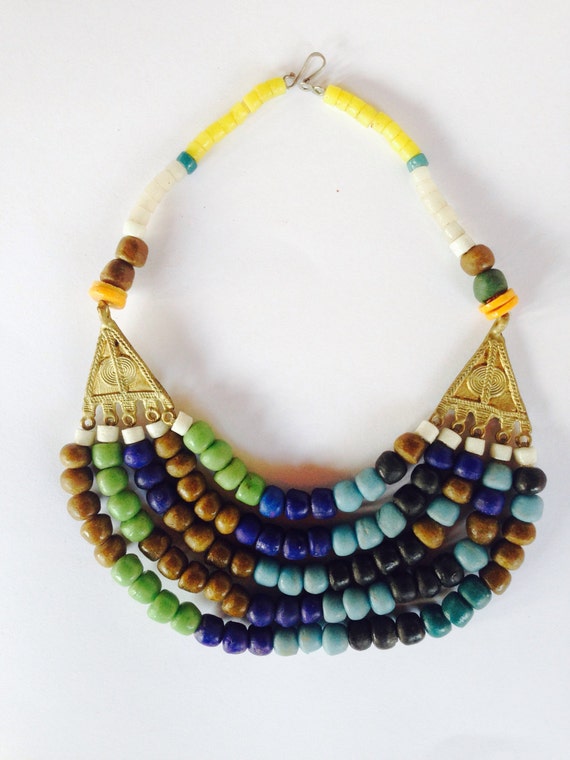 SALE: Krobo Beaded Necklace/ krobo beads/ ghana beads