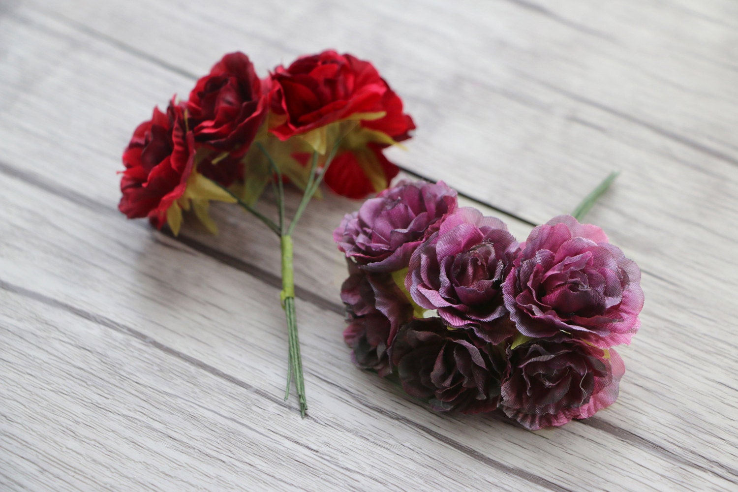 Bunch of 6 Millinery Silk Flower Bouquet Flower Arrangements