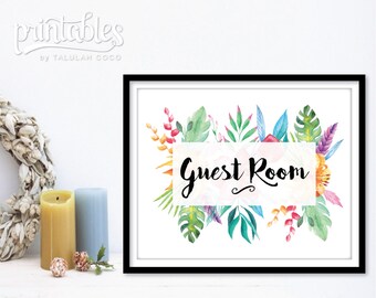 Items similar to Print Poster Wall Decor - Printable Guest Room ...