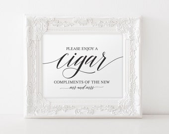 Cigar Bar Sign, Cigar Bar Printable, Wedding Sign, Wedding Ideas, Cigar Wedding Sign, Wedding Cigar Bar, PDF Instant Download #BPB310_79