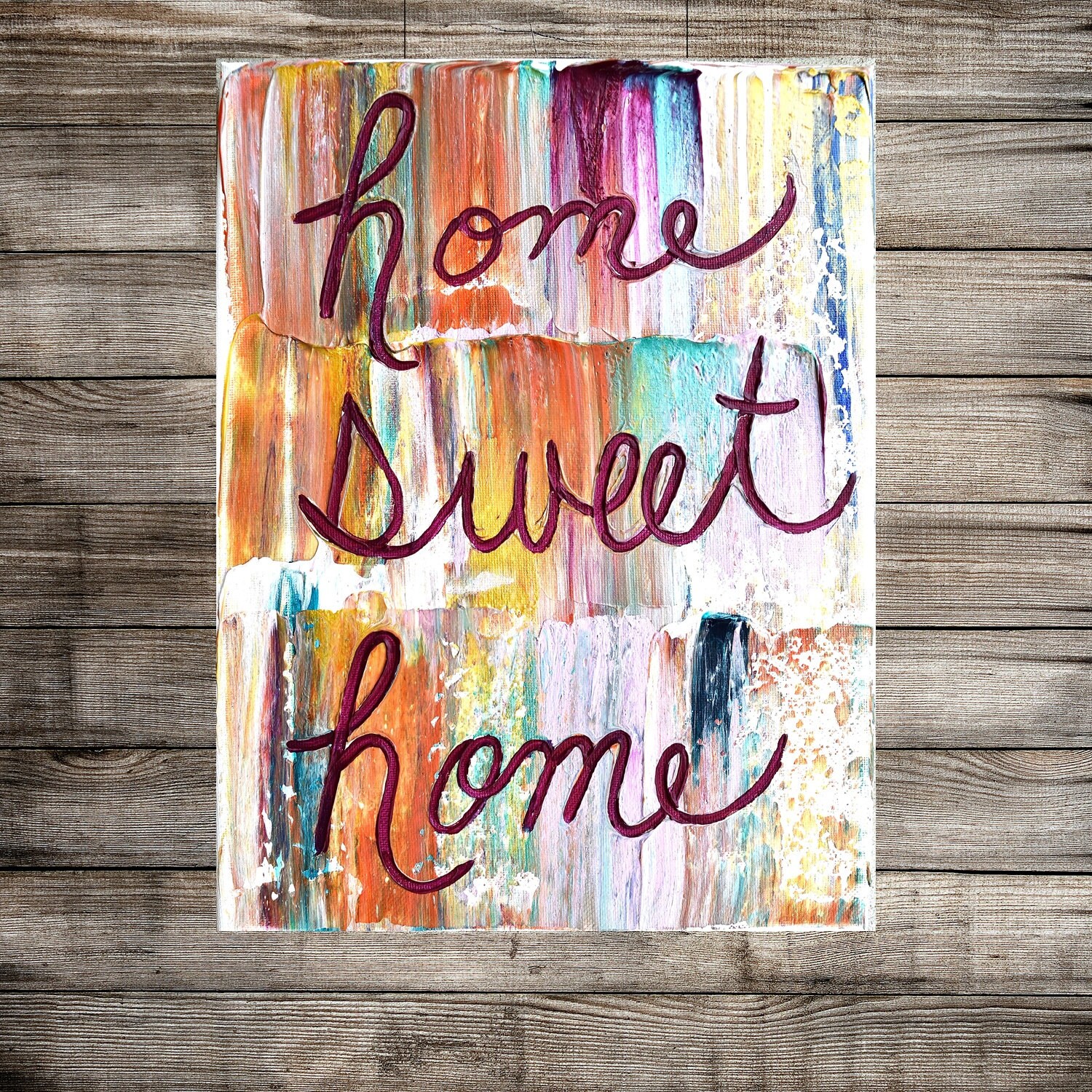 Home Sweet Home Wall Art quotes Canvas Art by OrchidAndCandle