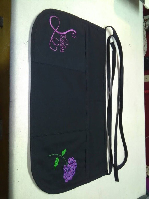 Embroidered Petite small Female bar apron cocktail apron