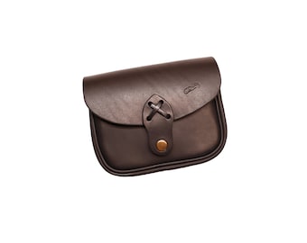Leather belt pouch - bushcraft leather pouch