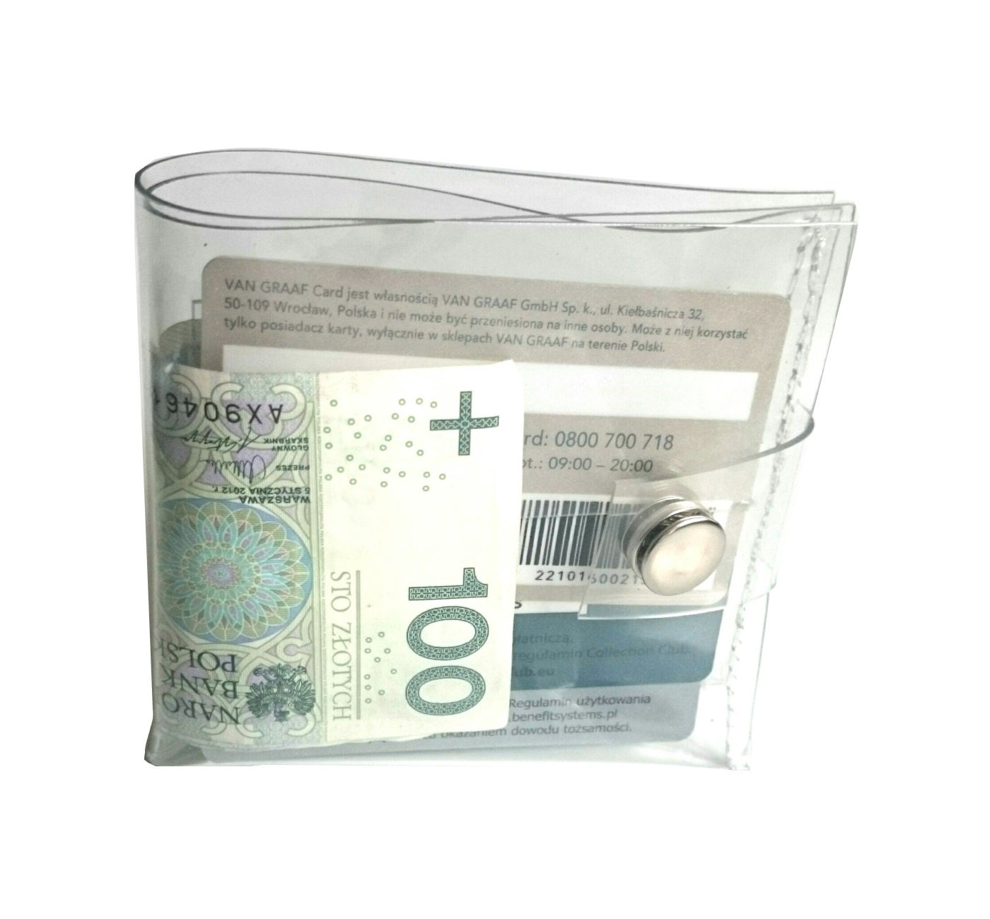 Clear vinyl wallet money ID holder credit Card by YPSILONBAGS