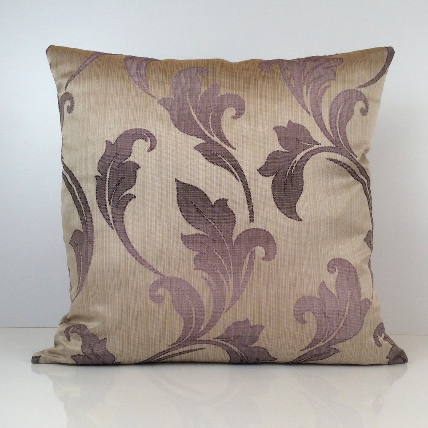 Purple Light Purple and Beige Pillow Throw Pillow Cover