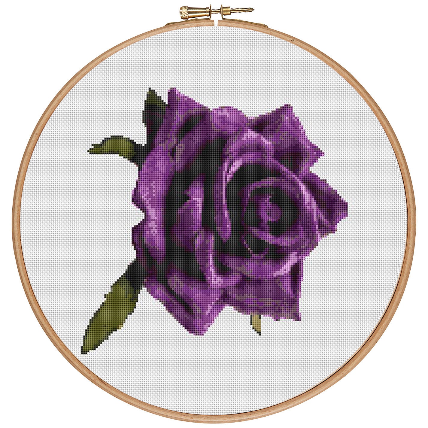 MORE for FREE - Purple Rose - Counted Cross stitch pattern ...