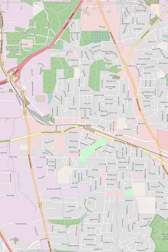 items-similar-to-editable-city-map-of-forest-park-il-on-etsy