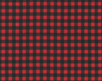 Robert Kaufman - Red Plaid - Burly Beavers - Fabric by the yard